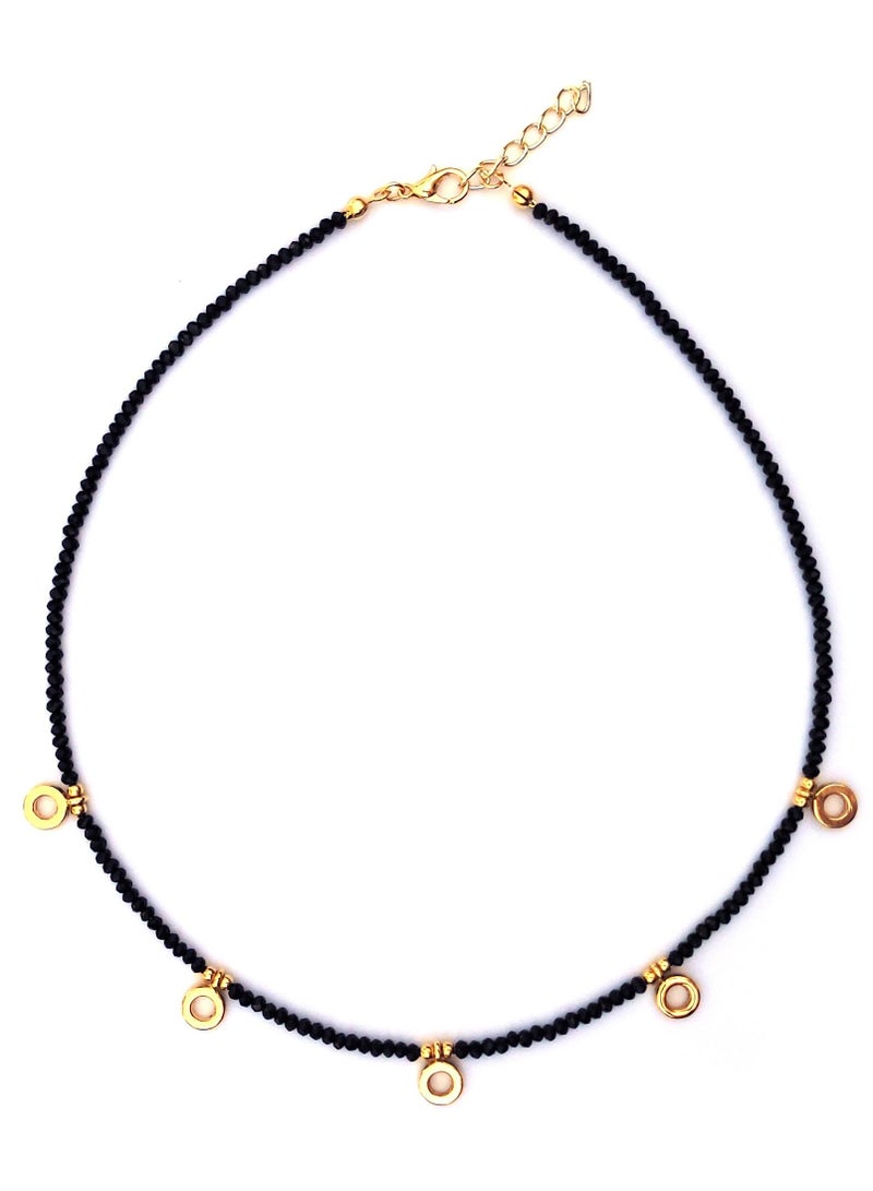 Alwan قلادة كريستال للنساء مع 5 دوائر - Image 2