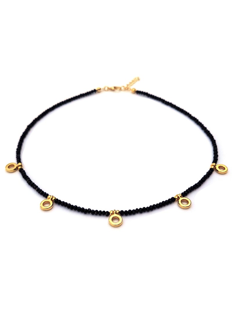 Alwan قلادة كريستال للنساء مع 5 دوائر - Image 1