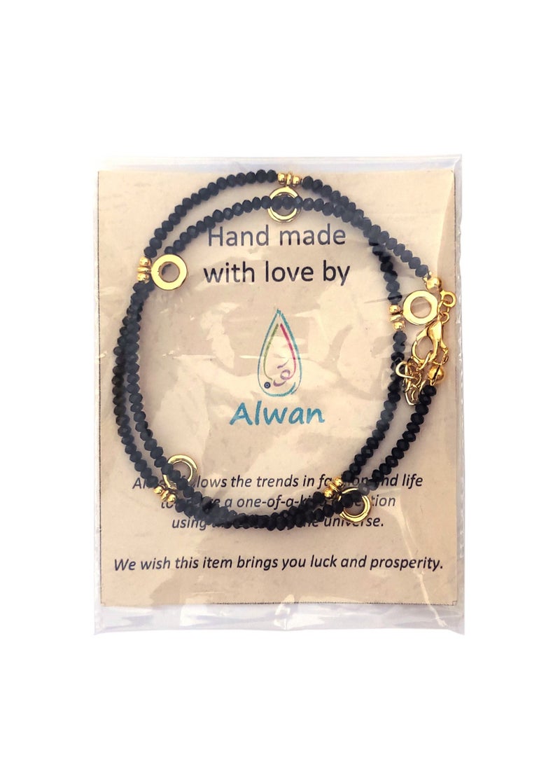 Alwan قلادة كريستال للنساء مع 5 دوائر - Image 4