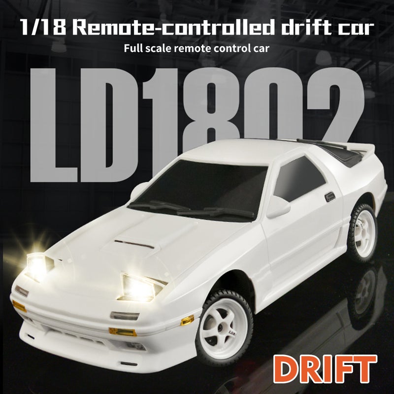 Remote Control Drift Car Remote Control Car 1/18 ESP Full-scale 2.4GHz Remote Control Race Car Remote Control Flip Light Kids Gift for Children Boys Girls 2 Battery - Image 3
