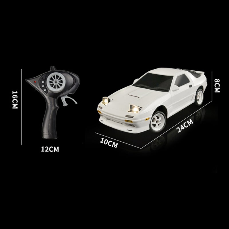 Remote Control Drift Car Remote Control Car 1/18 ESP Full-scale 2.4GHz Remote Control Race Car Remote Control Flip Light Kids Gift for Children Boys Girls 2 Battery - Image 2