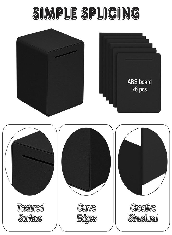 PACOLO 6" Piggy Bank for Adults for Savings, Assembly ABS Plastic Money Saving Box,Must Break to Open Adult Piggy Bank for Cash (Black) - Image 3