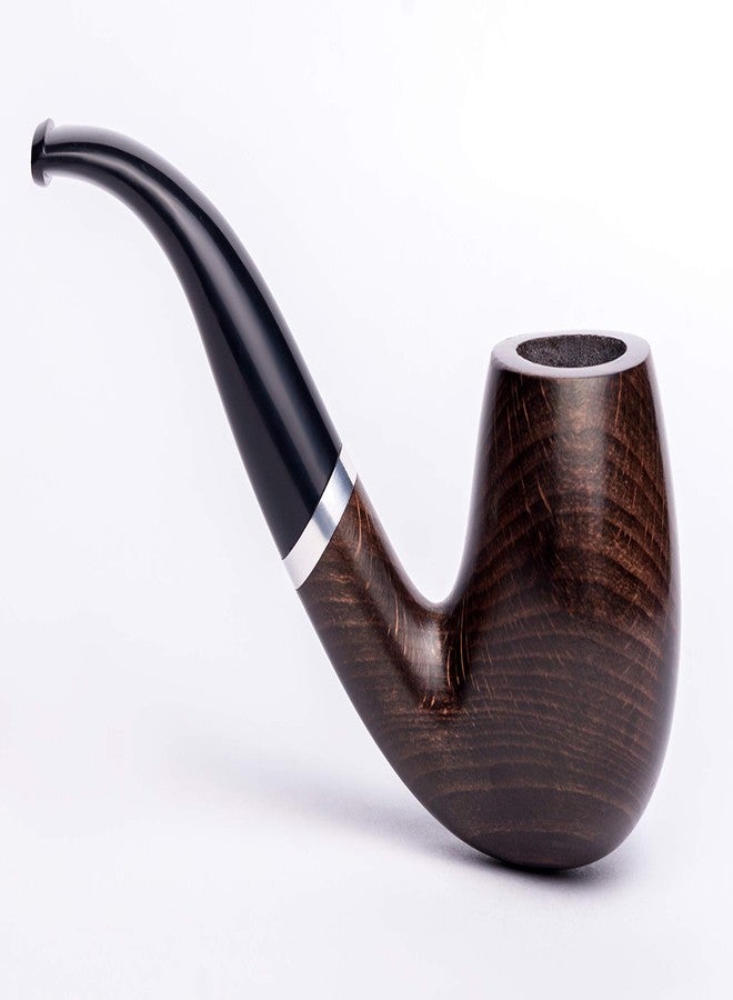 Dr Watson Wooden Tobacco Pipe, Hand Carved, Metal cooling filter, Comes with Pouch, Boxed (Maigret) - Image 2