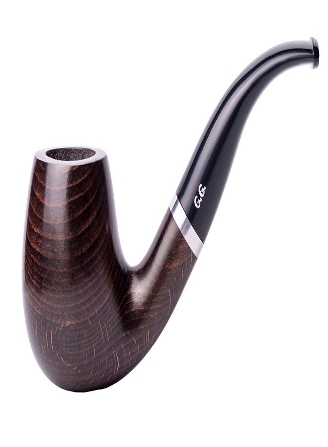 Dr Watson Wooden Tobacco Pipe, Hand Carved, Metal cooling filter, Comes with Pouch, Boxed (Maigret) - Image 1