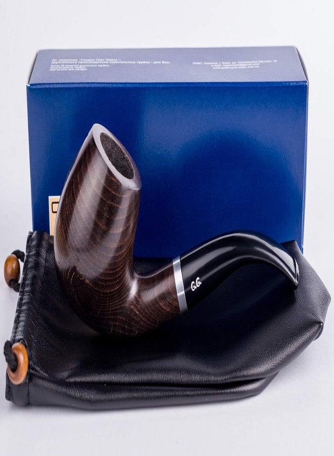 Dr Watson Wooden Tobacco Pipe, Hand Carved, Metal cooling filter, Comes with Pouch, Boxed (Maigret) - Image 3