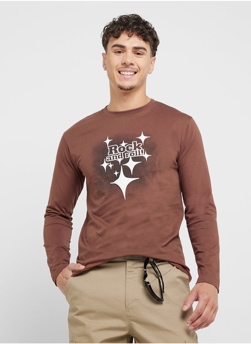 Seventy Five Basics Graphic Long Sleeve T-Shirt  - Image 1