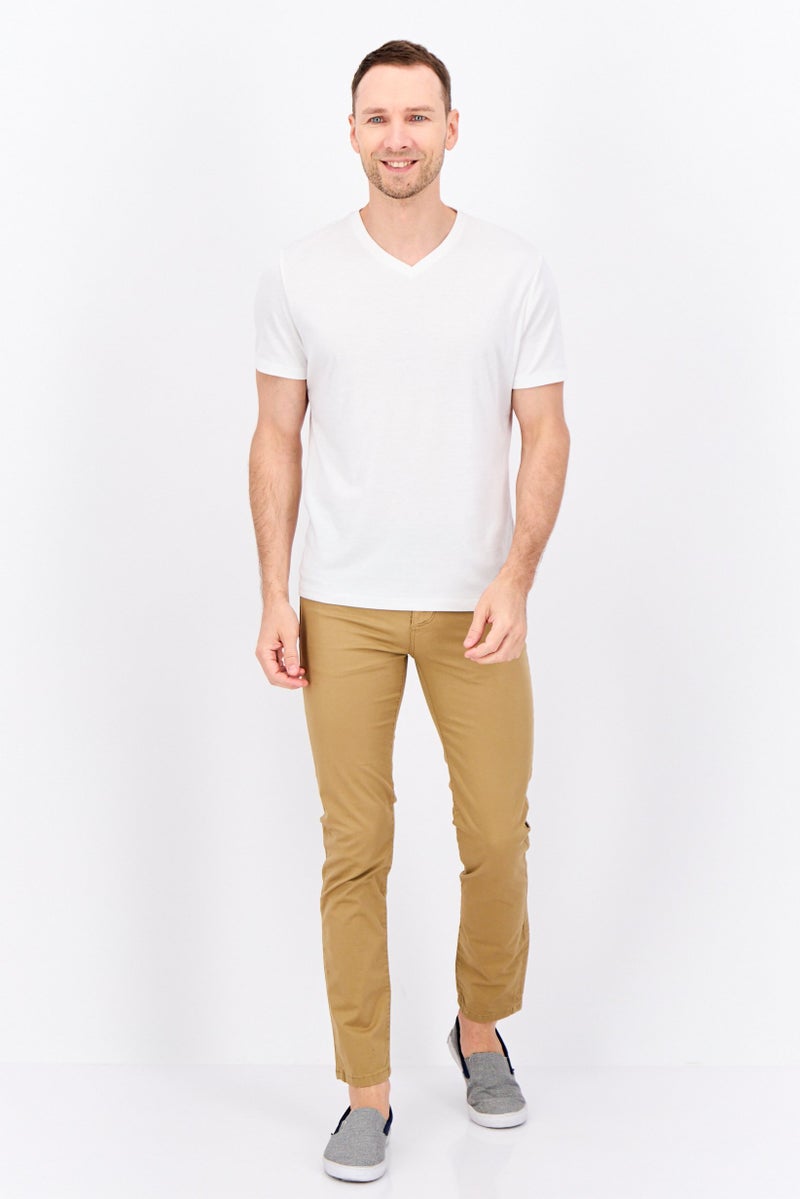 Sorbino Men Regular Fit Solid Chino Pants, Tan - Image 4