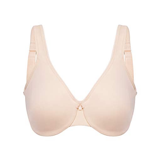 DELIMIRA Women's Minimizer Bra Plus Size Underwire Smooth Full Coverage Seamless Bras Beige 40C - Image 5