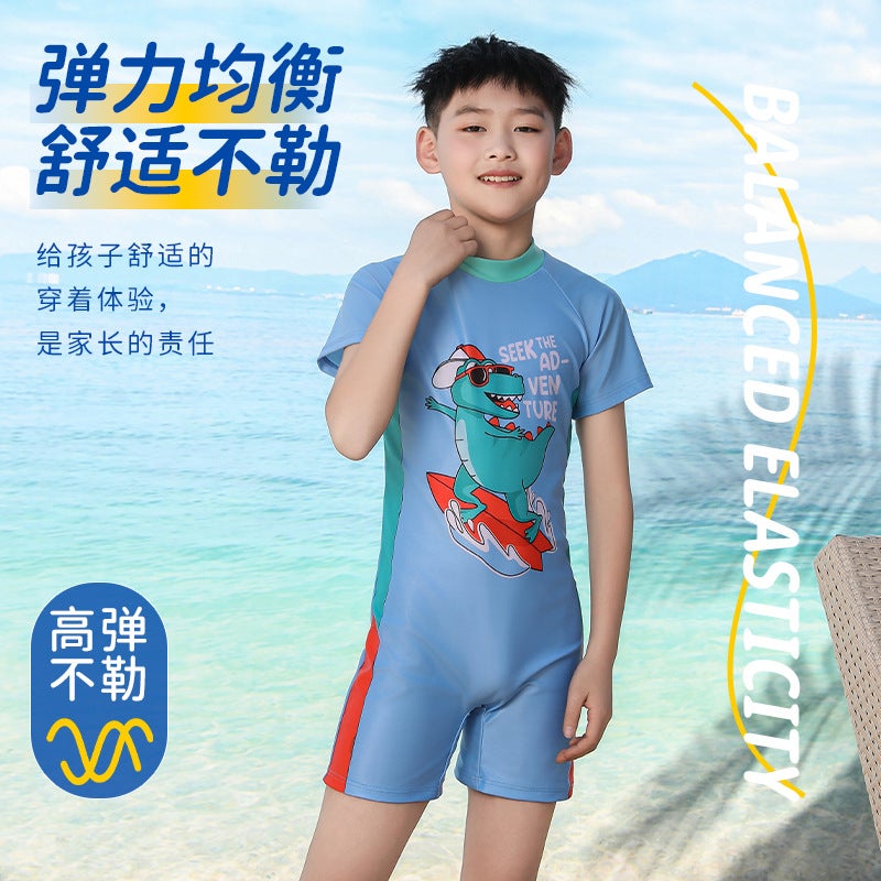 Sunshine Xiaoshuai Kidsren's Swimsuit حماية الشمس التنفس مريحة مرنة منعشة تجفيف سريع الصيف الشاطئ تدريب بدلة السباحة - Image 3