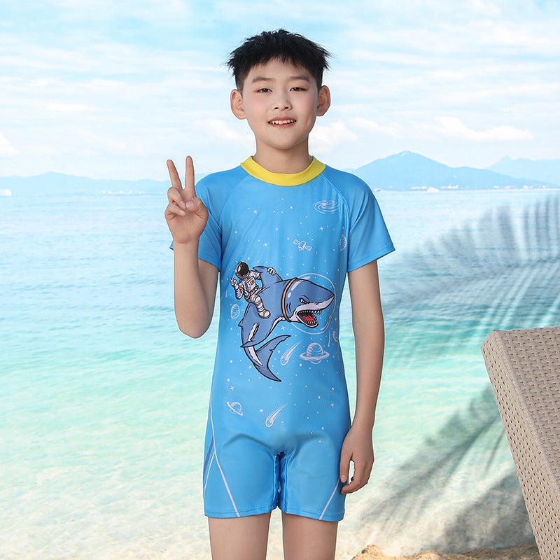 Sunshine Xiaoshuai Kidsren's Swimsuit حماية الشمس التنفس مريحة مرنة منعشة تجفيف سريع الصيف الشاطئ تدريب بدلة السباحة - Image 4
