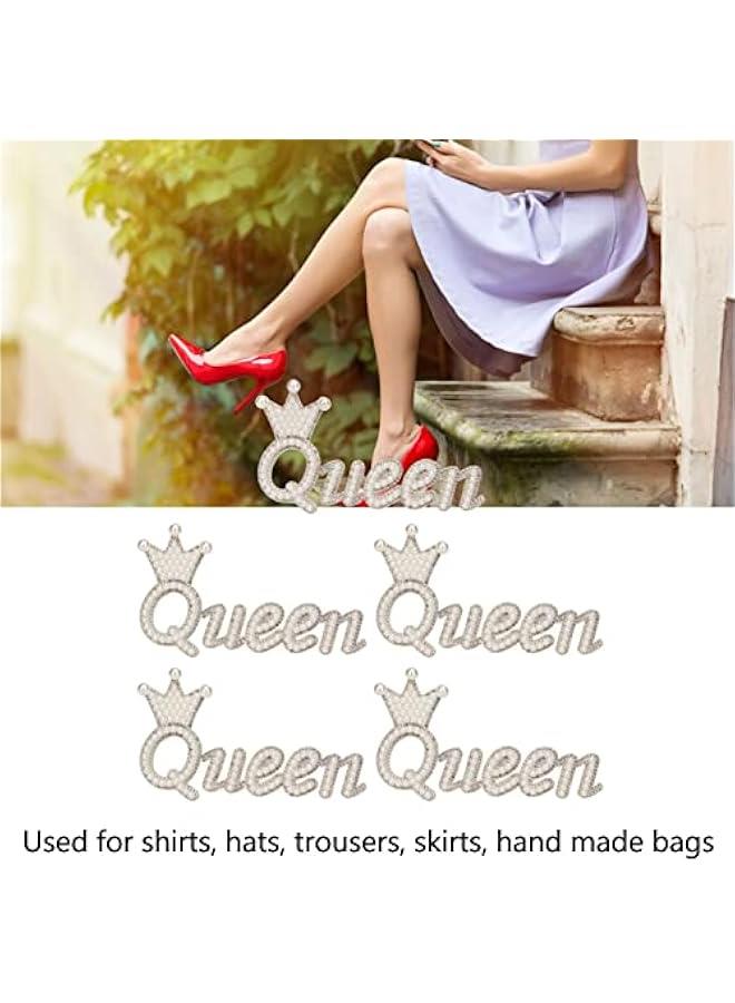 Generic 5Pcs Embroidered Patches Shiny Crown Queen Shape DIY Sewing Patches for Clothes Decoration Embroidered Patches Bright Vivid Colors Sew On Iron On Patch Applique for Clothes - Image 5