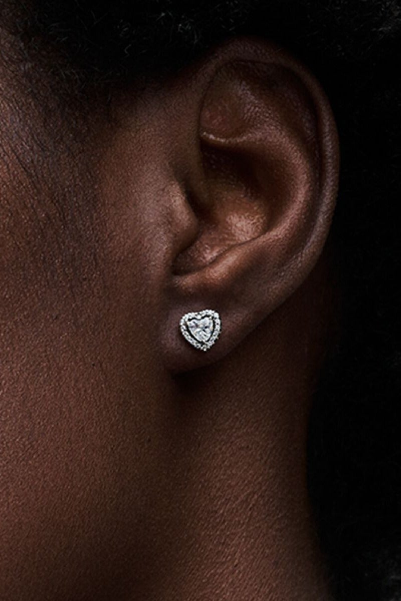 XiuWoo Elevated Heart Stud Earrings - Image 3