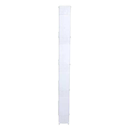 VISHVA 5 Layer Slim White Multipurpose Floor Mount Tiered Shelf Kitchen Storage Slim Rack with Wheels for Home, Office, Bedroom and Bathroom Plastic Stand (5 Layer, White) - Image 4