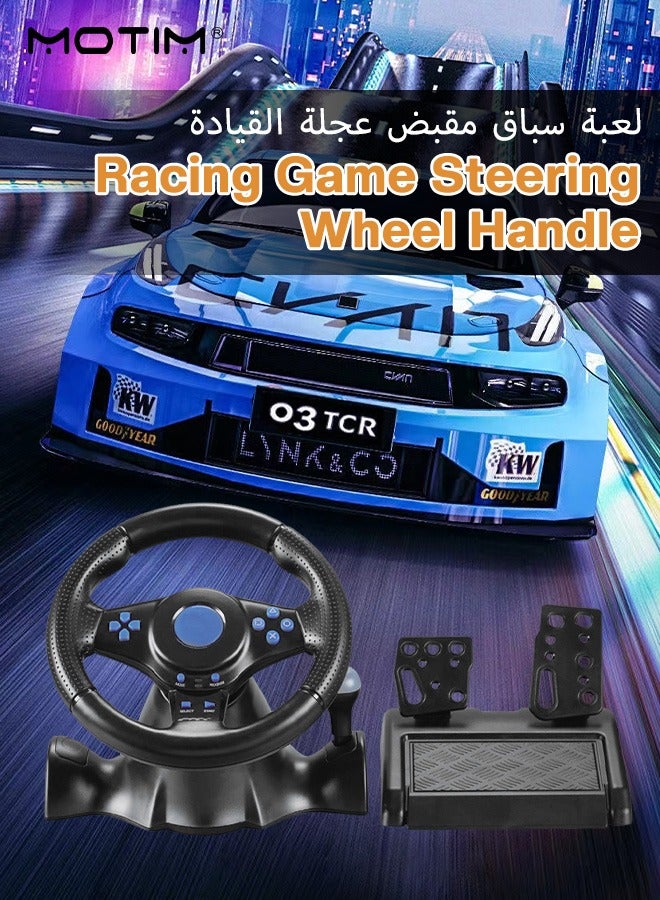 7-in-1 Game Racing Steering Wheel and Pedals for Switch/ps4/ps3/pc/Xbox 360/Xbox One/Android, 180 Degree Driving Force Sim Game Steering Wheel, Responsive Driving Design  - Image 2