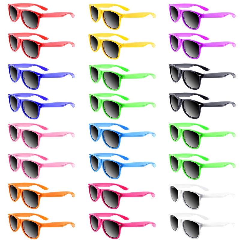 TUPARKA 96 Pieces Party Sunglasses Bulk for Goody Bag Fillers Beach Birthday Party Pool Party Supplies 12 Neon Colors - Image 3