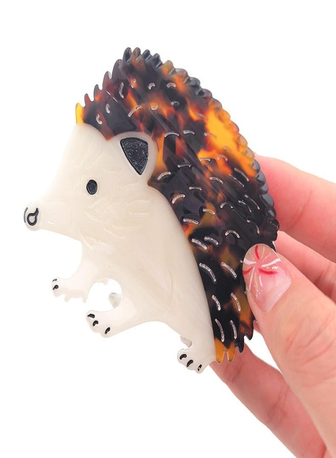 Ynxee Autumn Hedgehog Shape Hair Claw Clip Glow in the Dark Animal Non-Slip Hair Accessories for Thin Medium Hair Women Girls - Image 4