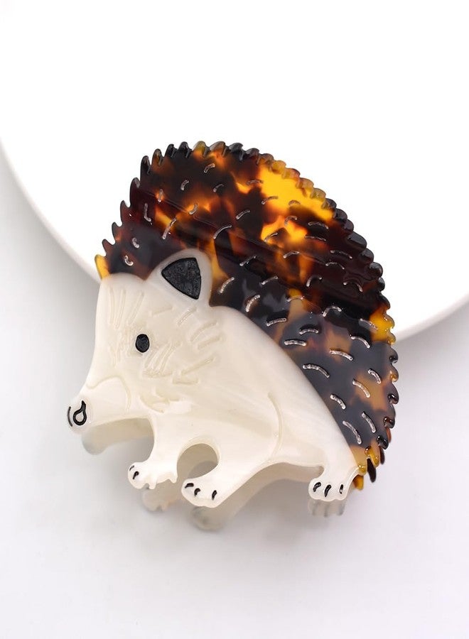 Ynxee Autumn Hedgehog Shape Hair Claw Clip Glow in the Dark Animal Non-Slip Hair Accessories for Thin Medium Hair Women Girls - Image 1