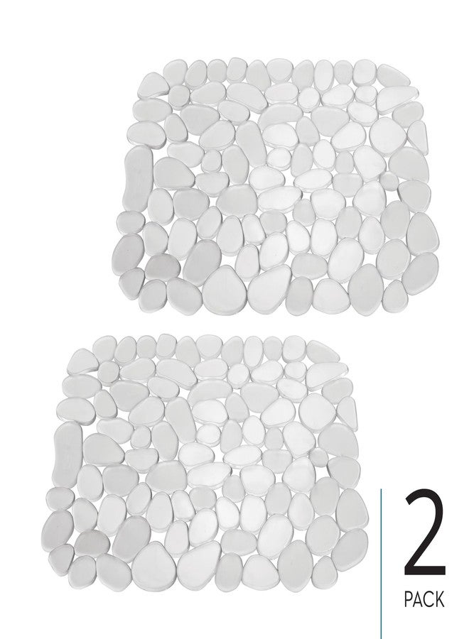 InterDesign iDesign Pebblz Sink Protector - Kitchen Sink Mat for Bottom of Sink - Set of 2 - Clear - Image 2