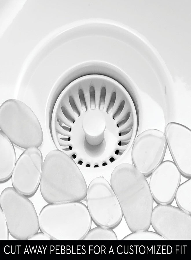 InterDesign iDesign Pebblz Sink Protector - Kitchen Sink Mat for Bottom of Sink - Set of 2 - Clear - Image 5