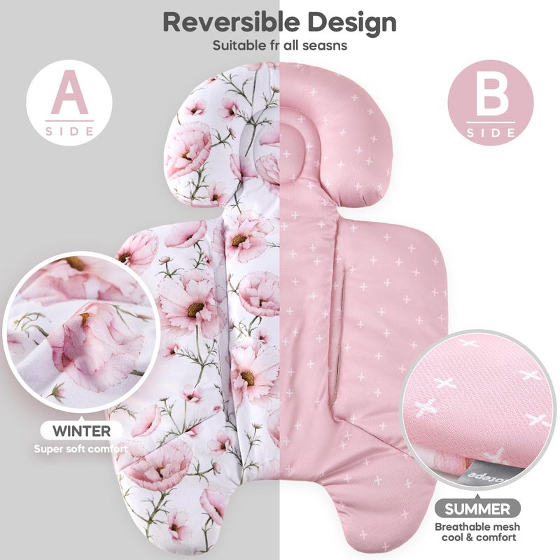 mamatepe Infant Insert Compatible with 4moms Mamaroo & Graco Swing and Infant Car Seat, Stroller, Other Baby Swing, Rocker, Bouncer, Bassinet Newborn Insert Head & Body Support Cushion, Reversible Design - Image 5