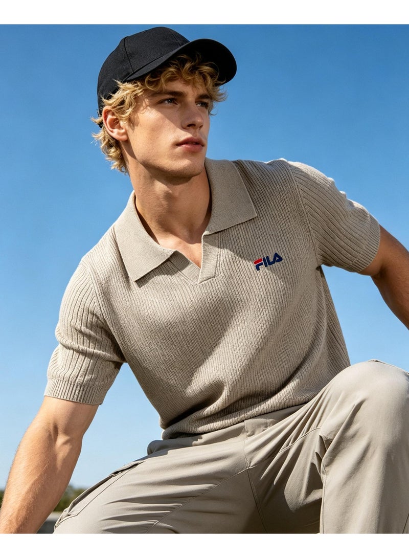 فيلا FILA Men's and women's vertical pit V-lapel Polo shirt - Image 5