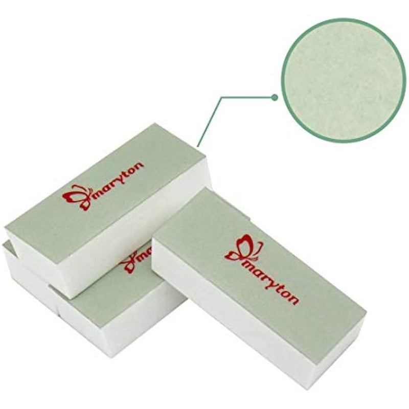 Maryton Mini Nail Buffer Blocks, Disposable Nail Shine Buffers Kit - Green Side for Buffing, White Side for Shinning, 36 Count - Image 4