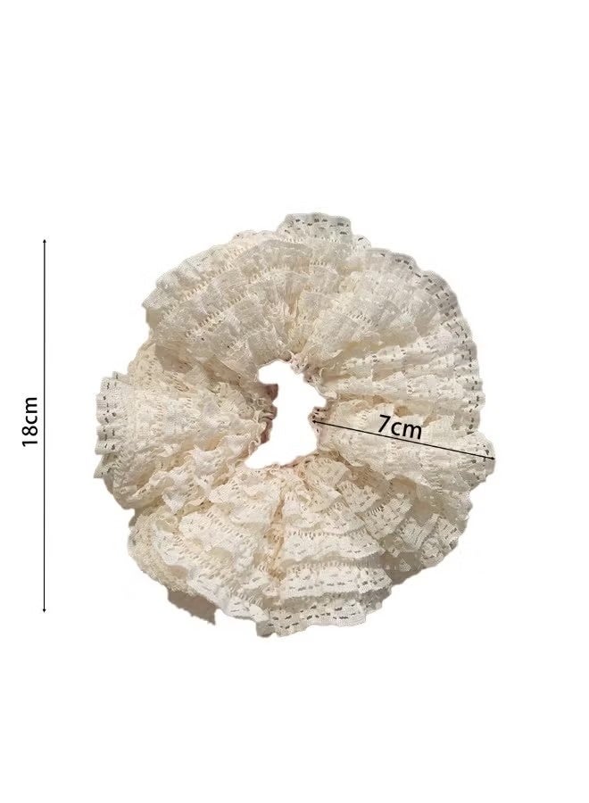 Silk Hair Ties Band Set Elastic Hair Bands Soft Lace Cute Scrunchy Hair Scrunchies, Soft & Comfortable Satin Scrunchy, Elastics Ponytail Holders for Women Girls Hair Accessories - Image 2