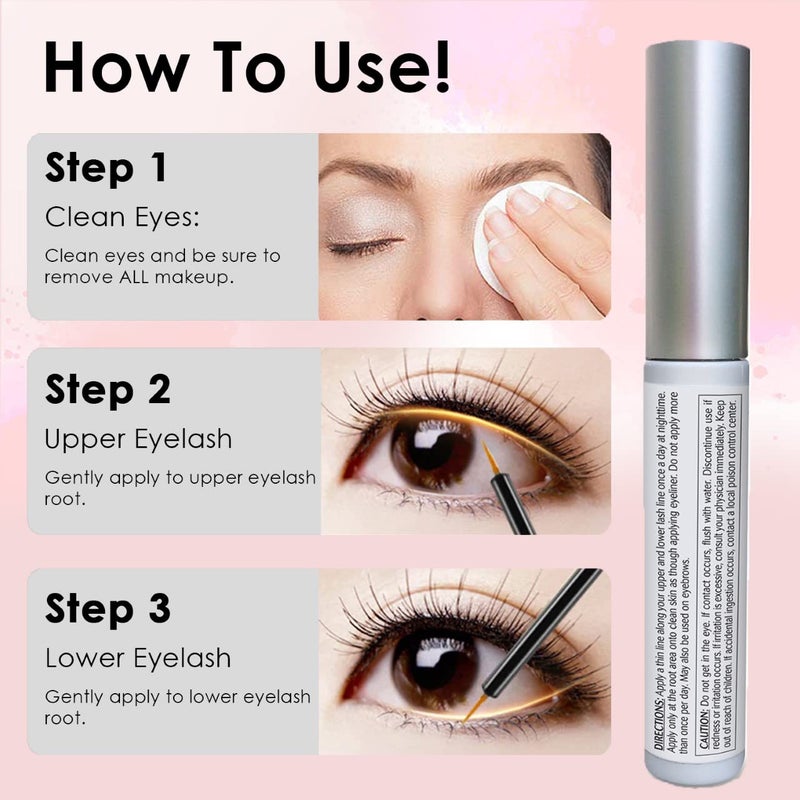 Pronexa Hairgenics Lavish Lash â€“ Eyelash Growth Enhancer & Brow Serum with Biotin & Natural Growth Peptides for Long, Thick Lashes and Eyebrows! Dermatologist Certified, Cruelty Free & Hypoallergenic. - Image 4