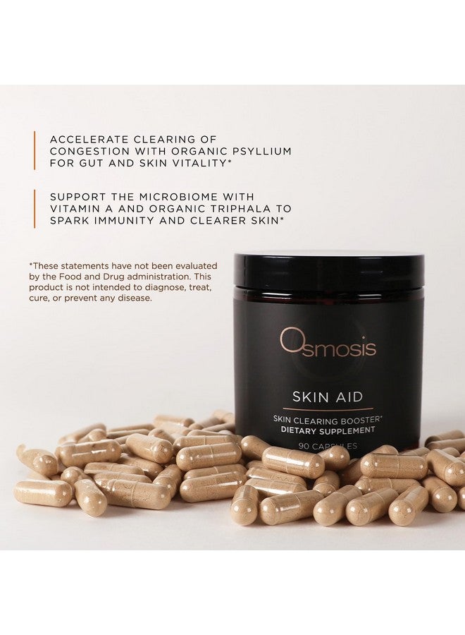 OSMOSIS Skin Aid Daily Supplement, Microbiome and Immunity Support, Vitamin A, for Acne and Blemish Prone Skin, 90 Count - Image 3