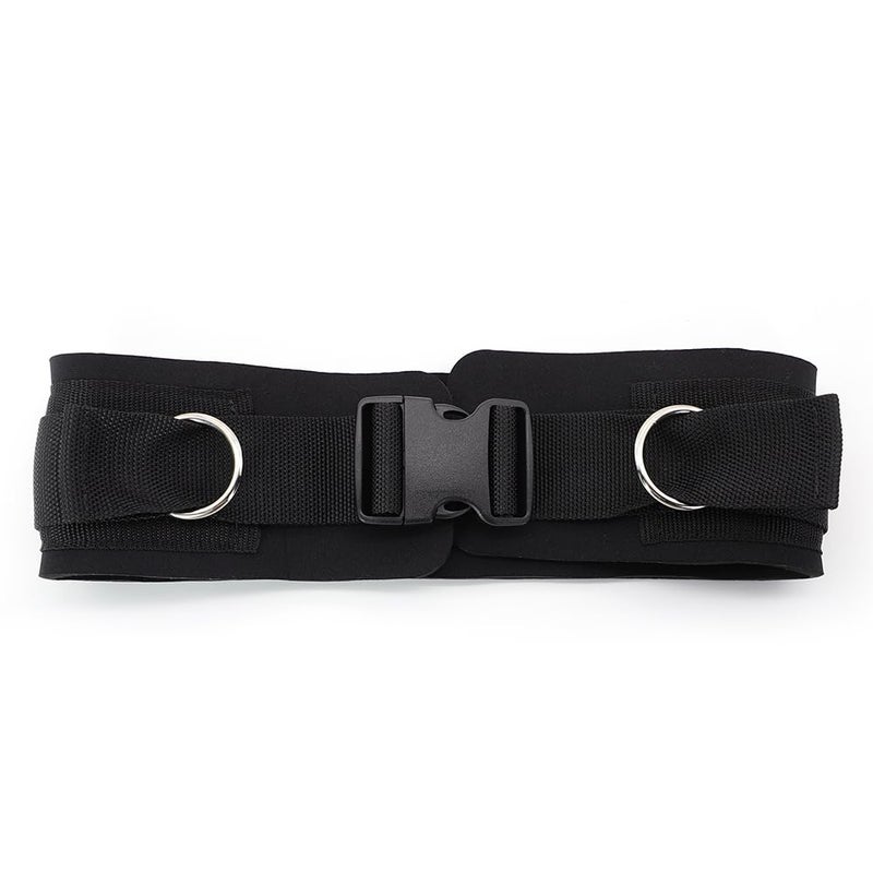 LOOEEL Adjustable Waist Belt Soft Neoprene Padded Belt with 2 Movable Rings for Cable Machines Fitness Exercise Speed Agility Resistance Training - Image 1
