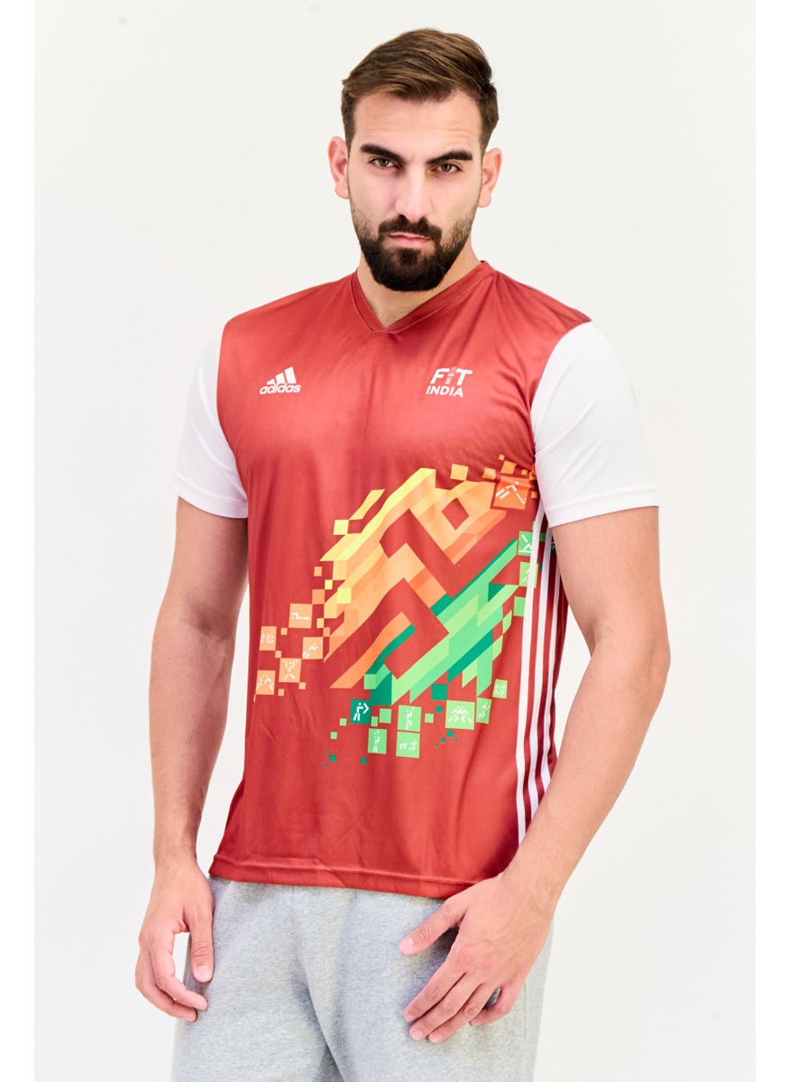 Adidas Men Sportswear Fit Short Sleeves Hockey Jersey, Black  - Image 1