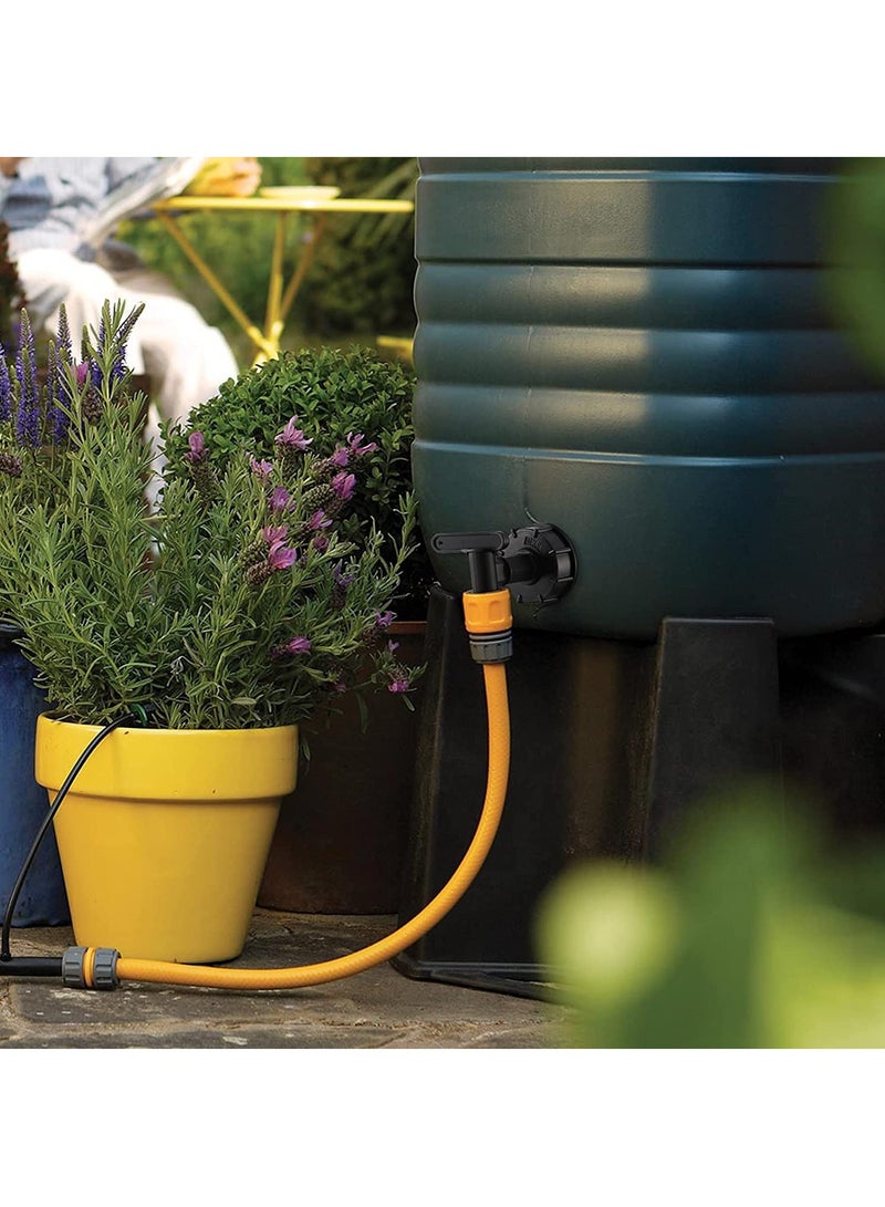 SYOSI 2PCS Water Tap, ¾ BSP Thread for Water Hose Connector,  Faucets for Kitchen and Garden Storage Bucket (Black) - Image 4