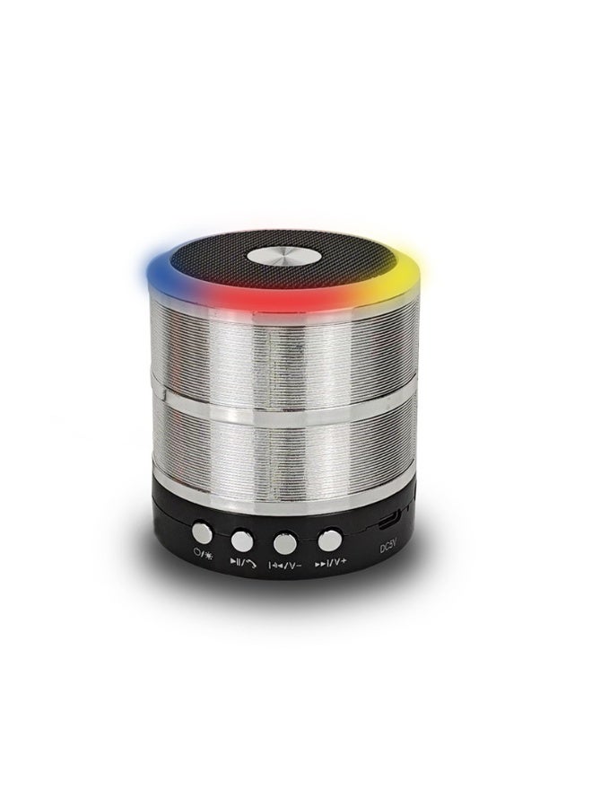 NIBEMINENT Bluetooth Speaker Atmosphere Light Outdoor Portable Mini Speaker Home Desktop Subwoofer Small Steel Cannon Speaker  - Image 4