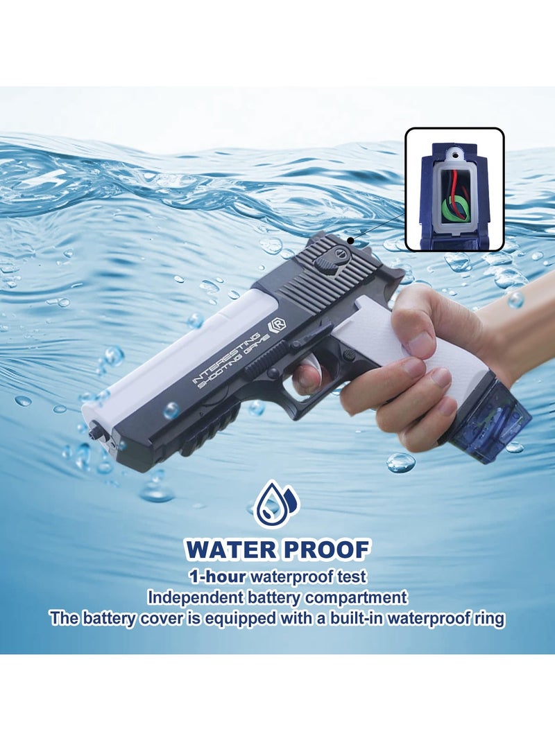 SYOSI Electric Water Gun Toy 3 * 60cc High Capacity Water Guns, Desert Eagle Automatic Induction Continuous Water Gun, Summer Water Toys Electric Squirt Gun for Beach Pool Swimming Outdoor Part(Bule) - Image 3