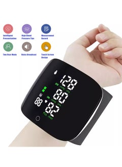 Generic Rechargeable Electronic Sphygmomanometer, Touch Screen Portable Automatic Accurate Wireless Back Light Wrist Hypertension Monitor(Arabic Version)  - Image 1