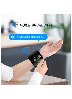 Generic Rechargeable Electronic Sphygmomanometer, Touch Screen Portable Automatic Accurate Wireless Back Light Wrist Hypertension Monitor(Arabic Version)  - Image 3
