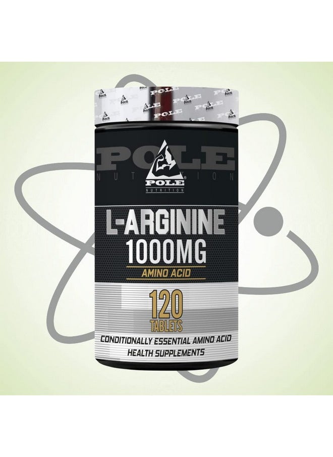 التغذية القطب - L-Arginine - حمض أميني أساسي 1000 مجم | 120 قرصًا - عزز أدائك بدعم أكسيد النيتريك - Image 1