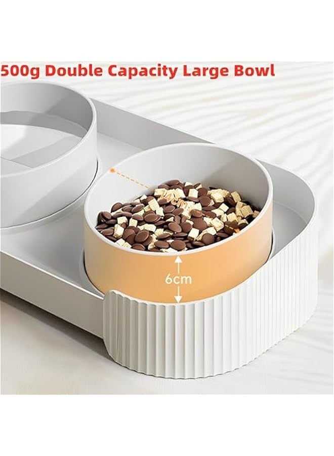 Beauenty Cat Bowls,Tilted Elevated Dog bowls,Ceramic Pet Food Bowl for Small Pets, Spine-Protective, Food & Water Dual-use Feeding Dish, Backflow Prevention - Image 4
