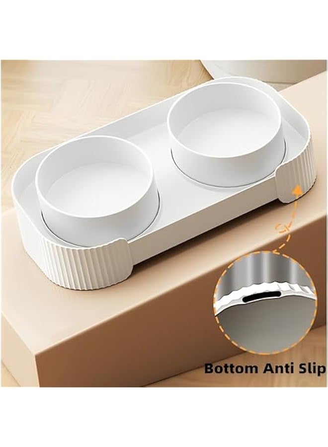 Beauenty Cat Bowls,Tilted Elevated Dog bowls,Ceramic Pet Food Bowl for Small Pets, Spine-Protective, Food & Water Dual-use Feeding Dish, Backflow Prevention - Image 5
