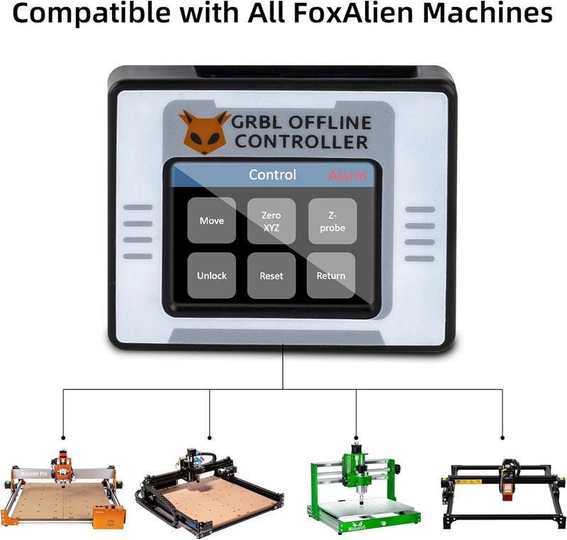 FoxAlien CNC Offline Controller for Masuter Pro and Masuter 3, Offline Control Module with Touchscreen LCD GRBL Control for CNC Router Engraving Machine - Image 5