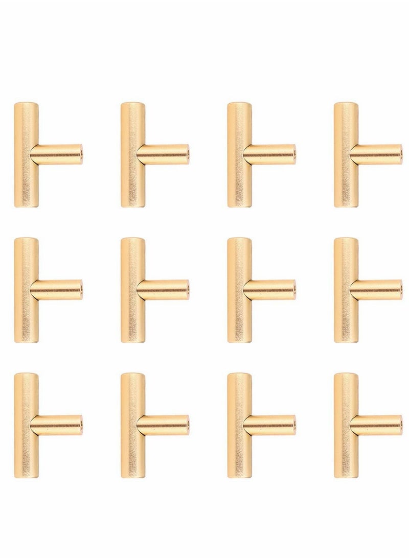 Generic Alloy Pull Handle Cupboard Cabinet Wardrobe Door Knobs Drawer Pull Handle for Home Bedroom Golden - 12pcs  - Image 1