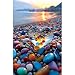 MINIWAN 500 Piece Jigsaw Puzzle for Adults Sunset Beach Scene Colorful HeartShaped Pebbles ibrant Ocean View Relaxing Coastal Landscape Challenging Puzzle for Puzzle Lovers 23x15 - Image 2