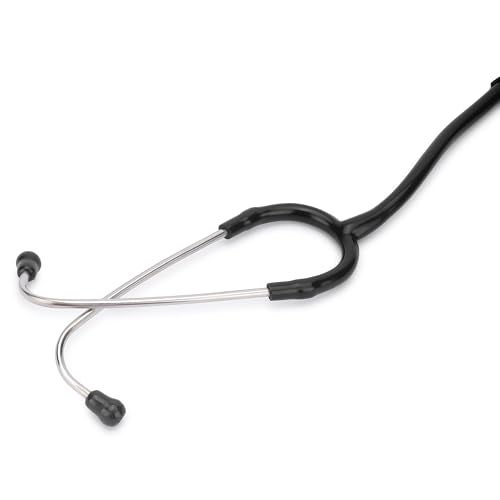 Dr. TORSO TwinTone Aluminum Head Stethoscope For Doctors and Medical Students | Double Sided Chest Piece For Adult & Pediatric Patients | U-Shaped PVC Tubing | Soft Sealing Ear Knobs. (Silver) - Image 2