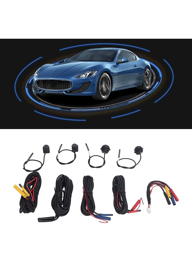 جياو نظام رؤية الطيور العالمي بزاوية 360 درجة، مسجل فيديو رقمي للسيارة عالي الدقة 1080 بكسل، رؤية بانورامية، نظام كاميرا الرؤية الخلفية الشامل لشاشة التحكم المركزية للسيارة التي تعمل بنظام أندرويد (شريحة 307 + عدسة 6048) - Image 2