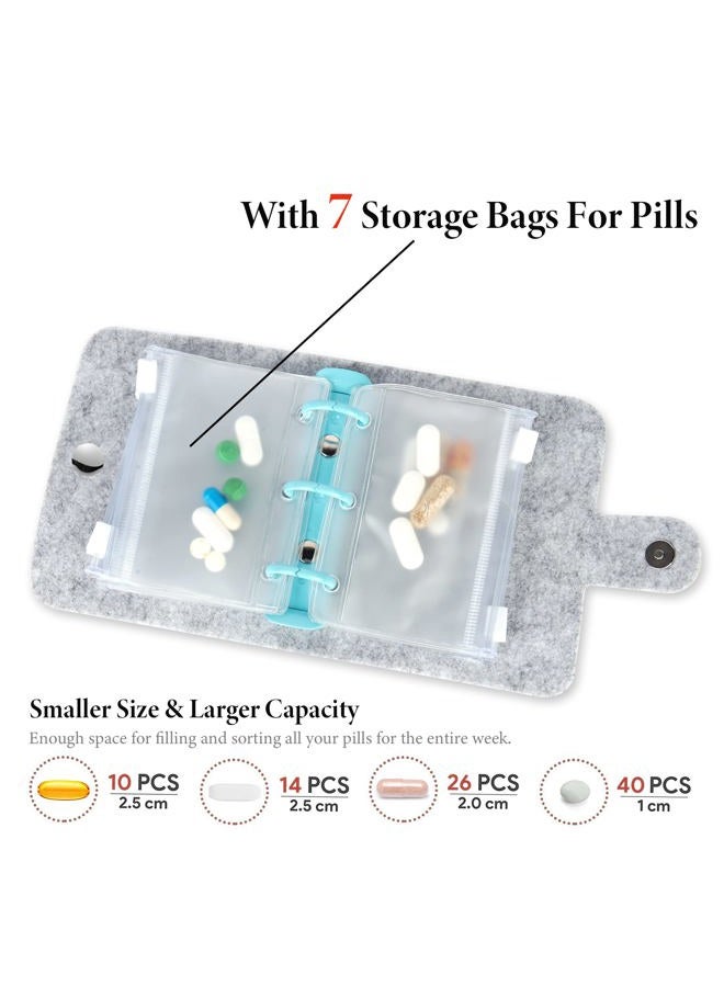Hennaja Pill Organizer,Pill Pouches Clear Plastic Bags Self Sealing Travel Medicine Organizer Storage (1-Sandbeach, 1 Pack) - Image 4