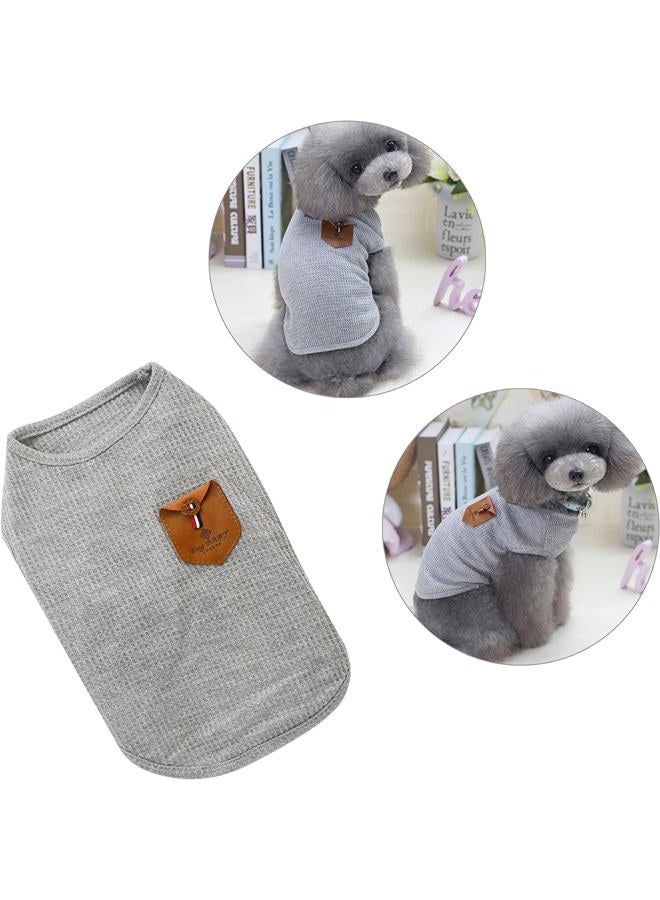 YAODHAOD 100% Cotton Dog Shirt Summer Lightweight Pet T-Shirts Soft Breathable Stretchy Cats Dogs Tee Shirt Minimalist Tank Top Sleeveless Vest Dog Apparel for Medium Small Dog Clothes (2pack) (L) - Image 4