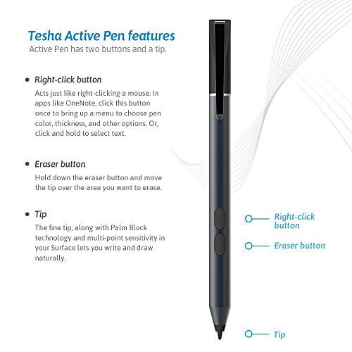 tesha Stylus Pen for ASUS Touchscreen Devices, Active Digital Pen with Ultra-Fine Tip, 1024 Pressure Sensitivity, Palm Rejection for Precision Drawing and Writing - Image 4