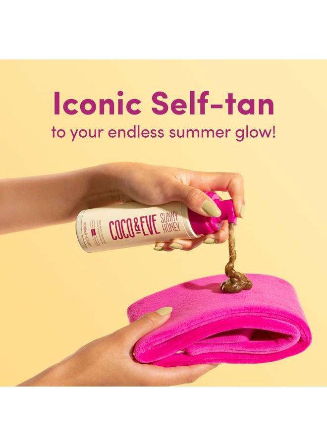 COCO & EVE Bali Bae Self Tan Set (Ultra Dark). All Natural Sunless Tanning Mousse. Instant Self Tanning Lotion with Bronzer, Mitt Applicator, Kabuki Brush and Back Applicator for Flawless Application.  - Image 4
