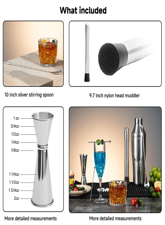 Lexenic Portable Cocktail Shaker Set,Premium Stainless Steel Vacuum Insulated Martini Shaker Kit,Bartender Kit Camping Cocktail Set for Beach,Poolside,Dinners,Parties,Weddings,Outdoor Activities - Image 3