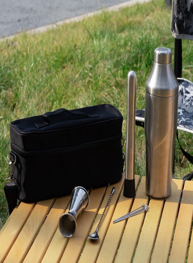 Lexenic Portable Cocktail Shaker Set,Premium Stainless Steel Vacuum Insulated Martini Shaker Kit,Bartender Kit Camping Cocktail Set for Beach,Poolside,Dinners,Parties,Weddings,Outdoor Activities - Image 5